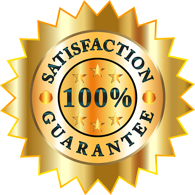 gold seal labeled 100% satisfaction guarantee